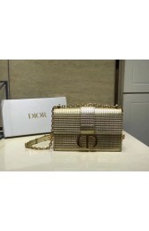 Dior 30 MONTAIGNE SMOOTH CALFSKIN FLAP BAG C9230 gold HV11411nE34