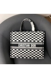 DIOR BOOK TOTE BAG IN BLACK AND WHITE EMBROIDERED CANVAS M1286 HV00520Af99
