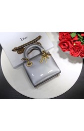 Dior calfskin Mini Lady bag M0598 silver HV00903Kf26