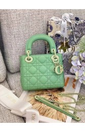 Dior Lady Dior Bag Original Sheepskin Leather CD5501 green HV10229Lp50