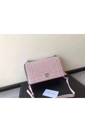 DIORAMA FLAP BAG IN POWDER PINK GRAINED CALFSKIN WITH LARGE CANNAGE DESIGN HV10685HW50
