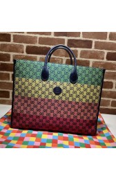 Fake 1:1 Gucci GG shopping bag 659980 Green&yellow&red& powder HV08122YK70