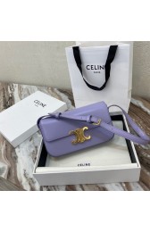 Fake Celine TRIOMPHE SHOULDER BAG IN NATURAL CALFSKIN 194143 purple HV00944Iw51