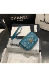 Fake Chanel 19 Bodypack Sheepskin Leather AS1163 blue HV06016qZ31