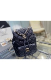 Fake Chanel backpack Grained Calfskin & Gold-Tone Metal AS1371 black HV07275RY48