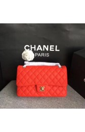 Fake Chanel Flap Shoulder Bag Original Deer leather A1112 red gold chain HV02053GR32