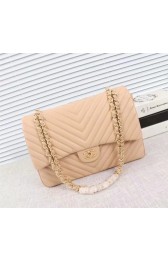Fake Chanel Maxi Quilted Classic Flap Bag Sheepskin C56801 apricot Gold chai HV11455uQ71