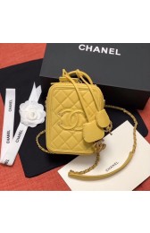Fake Chanel vanity case AS0988 yellow HV11496Qv16