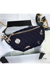Fake Cheap Chanel Original Waist Bag A57869 Navy Blue HV07969Kt89