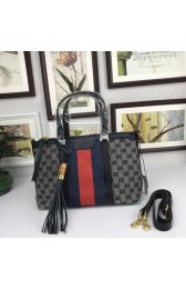 Fake Gucci GG Canvas Top Handle Bags 353114 blue HV03728eZ32