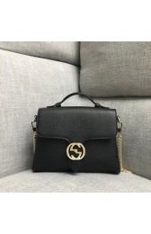 Fake Gucci GG Cowhide top quality tote bag 510302 black HV10663eZ32