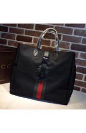 Fake Gucci GG Supreme canvas top handle bag 337069 black HV09237bz90