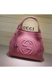 Fake Gucci Leather Shoulder Bag 282309 pink HV07318Hj78