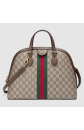 Fake Gucci Ophidia GG medium top handle bag 524533 brown HV01641Qv16