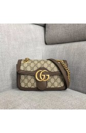 Fake Gucci Ophidia GG Supreme small shoulder bag 446744 brown HV07163GR32