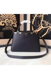 Fake Louis Vuitton original Elegant Capucines BB Bags M94517 black HV08988GR32
