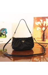 Fake Prada Nylon cloth casual bag BN2043 black HV07605QF99