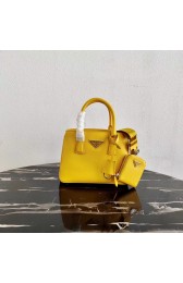 Fake Prada Saffiano leather mini-bag 1BA296 yellow HV11176lF58