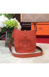 Fashion Hermes Evelyne original togo leather mini Shoulder Bag H1187 orange HV03564Of26