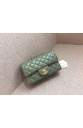 First-class Quality Chanel Classic original Sheepskin Leather cross-body bag A1116 green gold chain HV00633fm32