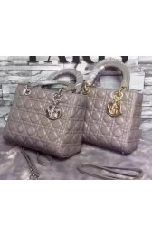 First-class Quality Dior Small Lady Dior Bag Sheepskin Leather CD6322 Grey HV06098xO55