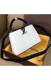 First-class Quality Louis Vuitton Taurillon Leather Capucines BB M90938 White HV02083xO55
