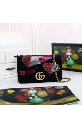 Gucci Dionysus GG Velvet leather mini Shoulder Bag 488426 black HV09015kC27
