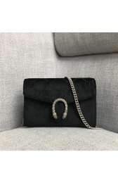 Gucci Dionysus GG velvet mini chain wallet 401231 black HV01198Is79