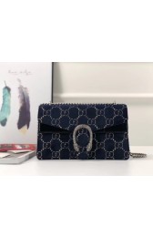 Gucci Dionysus GG velvet small shoulder bag 400249 blue HV09927pA42