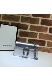 Gucci Dionysus Leather Super mini Bag 476432 silver HV00447vN22