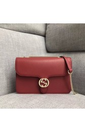 Gucci GG Calf leather top quality Shoulder Bag 510303 red HV09006dX32