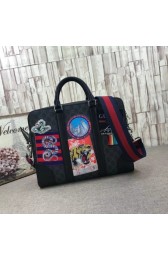 Gucci GG canvas Briefcase PVC Embroidery 474135 black HV01227JD28