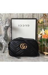 Gucci GG Marmont Matelasse Shoulder Bag 447632 black HV11242Nw52