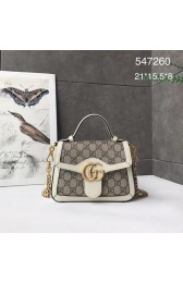 Gucci GG Marmont mini top handle bag 547260 white HV01679vj67