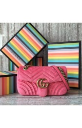 Gucci GG Marmont Velvet Shoulder Bag 443497 pink HV08251ff76