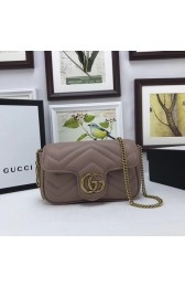 Gucci GG NANO 476433 Mini Shoulder Bag Deep pink HV06067Xw85