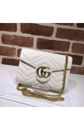Gucci GG original mini calfskin shoulder bag 474575 white HV07381jf20