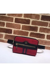 Gucci GG original Nubuck leather waist pack 517076 red HV11960Va47