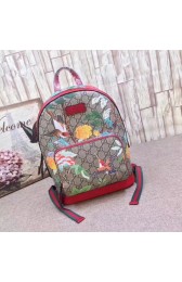 Gucci GG Supreme backpack Flower and bird 427042 red HV04954Ag46