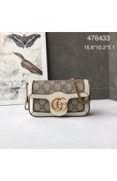 Gucci GG Supreme canvas 476433 Mini Shoulder Bag white HV11525NP24