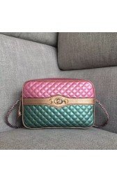 Gucci Laminated leather small shoulder bag 541061 Pink and blue HV07935De45