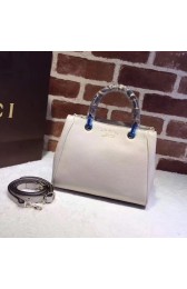 Gucci mini Calfskin Leather Leather Top Handle Bag 368823 Beige HV01089vK93