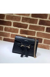 Gucci Mini leather bag 449636 black HV04171XW58