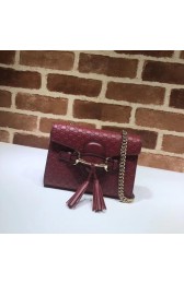 Gucci Mini leather bag 449636 red HV02631bT70
