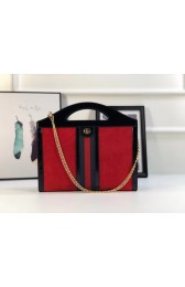 Gucci original suede leather tote bag 512957 red HV11711aM39