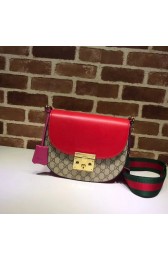 Gucci Padlock medium GG shoulder bag 453189 red HV05079UM91