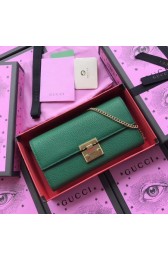 Gucci Padlock Wallet Calfskin Leather 453506 green HV03959Mn81