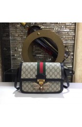 Gucci Queen Margaret GG Supreme medium shoulder bag 524356 black HV02674Kn56