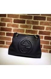 Gucci Soho Medium Tote Bag Calfskin Leather 308982 black HV00321UF26