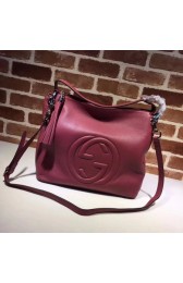 Gucci Soho Medium Tote Bag Calfskin Leather 408825 fuchsia HV07266Zw99